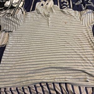 Ralph Lauren Polo - Striped Gray w/ Detailed Pony